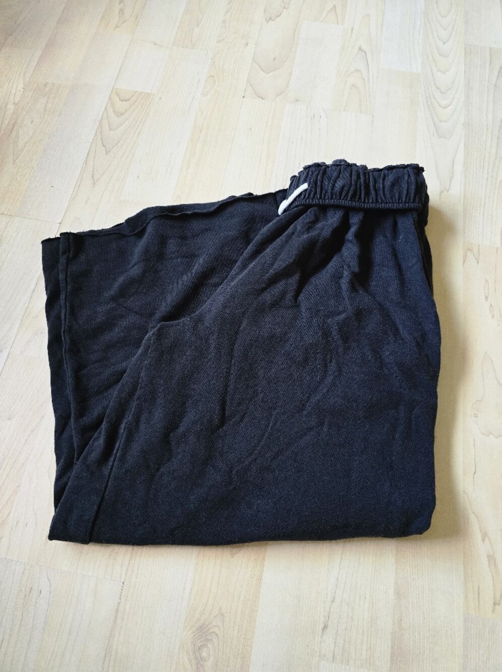 Out From Under Black Cropped Wide Leg Sweatpants Size Small